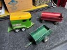Vintage 1960s Nylint Thoroughbred Farms Horse Trailer Plus 2 More Trailer Lot