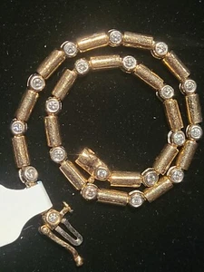 14k Gold Diamond Bracelet, 14k Gold Tennis Bracelet - Picture 1 of 24