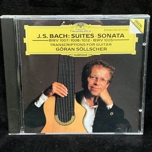 BACH Cello Suites & Violin Sonata (transc.) GORAN SOLLSCHER guitar - DG CD 1992 - Picture 1 of 4