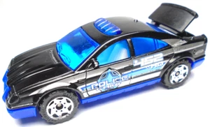 2001 MATCHBOX CITY POLICE CHIEF #452 HQ BLACK & BLUE 3" CAR W SILVER TRUNK OPENS - Picture 1 of 6