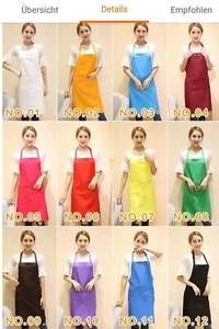 Kochschürze Küchenschürze Apron Waiters Umhang Salon Grillschürze,Service Umhang - Bild 1 von 11