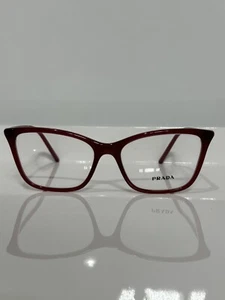 NIB Prada Vpr08w 2BM1O1 Burgundy Woman Cateye Acetate Eyeglasses 53mm - Picture 1 of 6