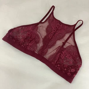 Victoria’s Secret Body By Victoria Dark Red Lace Bralette - Size M - BNWT - Picture 1 of 5
