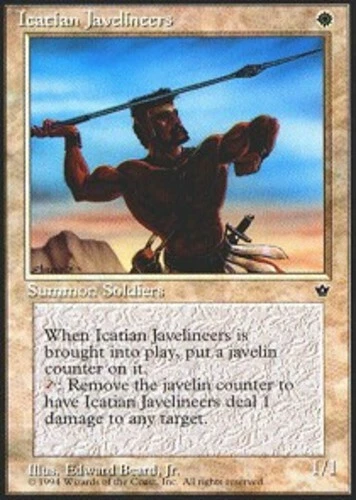 4x Icatian Javelineers (Beard) ~ Moderately Played Fallen Empires MTG Magic x4 4 - Image 1 of 1