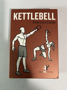 Fitness Kettlebell Exercise Cards Instructional Guide Women & Men Home Gym - Picture 1 of 2