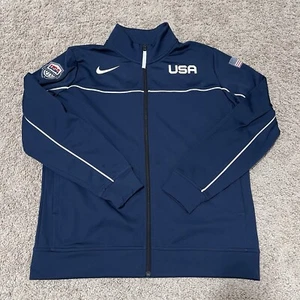 Chaqueta de baloncesto Nike EE. UU. para mujer grande azul marino calentamiento cremallera completa equipo EE. UU. - Imagen 1 de 12