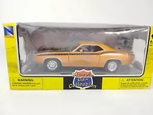 Newray Plymouth Cuda 1970 1/25 Muscle Coche 718836OR - Imagen 1 de 3