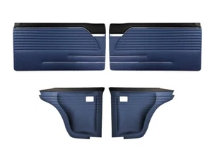 Pour BMW E10 2002 1966-1977 Intérieur Porte Panneaux Set Avant Arrière 4 Bleu - Afbeelding 1 van 8