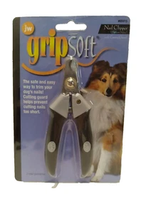 JW Grip Soft PET NAIL CLIPPER with Cutting Guard - MEDIUM DELUXE #65015 - NEW! - Picture 1 of 15