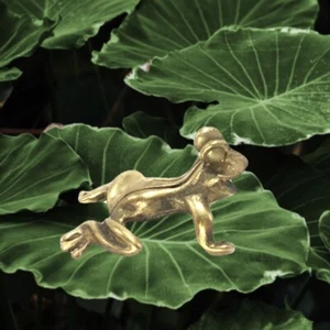 Frog Prince Figurine Statue Brass Miniature Collection Ornament Home Decor  - Picture 1 of 12