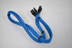 Original Corsair Braided Type 3 PCI-E 8pin (6+2) Modular Cable **BLUE** - Picture 1 of 2
