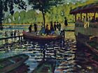 La Grenouillère by Claude Monet Giclee Fine Art Print Reproduction on Canvas