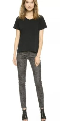 CURRENT ELLIOTT CASTLE DIRTY PAWS COATED ANKLE SKINNY JEANS 25 EUC - Image 1 of 4