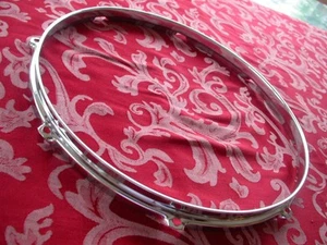 14 Zoll CHROM ÜBER STAHL 8-LAPPEN SNARE TOP REIFEN SET #889 - Bild 1 von 1