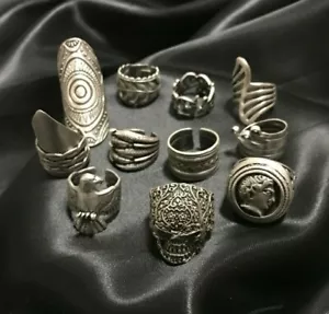 Antique Silver Plated Ring Jewellery Gift - Picture 1 of 24