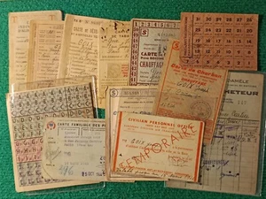 FAMILLE GOIX - LOTS DE DOCUMENTS - CARTE ALIMENTATION ET FAMILIALE ETC 1919 - Foto 1 di 12