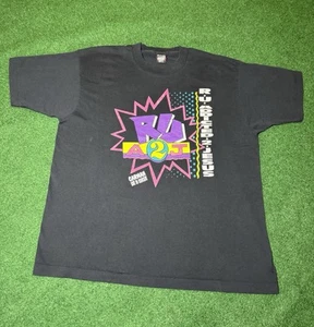 Vintage 90s R U Addicted 2 Jesus Tee Neon Carman Concert Retro XXL Boxy T Shirt - Picture 1 of 6