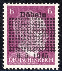 Germany 1945 Post WW II Local Overprint Döbeln Michel# 1b Mint VF OG LH Gem 💥 - Bild 1 von 2