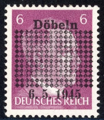 Germany 1945 Post WW II Local Overprint Döbeln Michel# 1b Mint VF OG LH Gem 💥 - Image 1 of 2