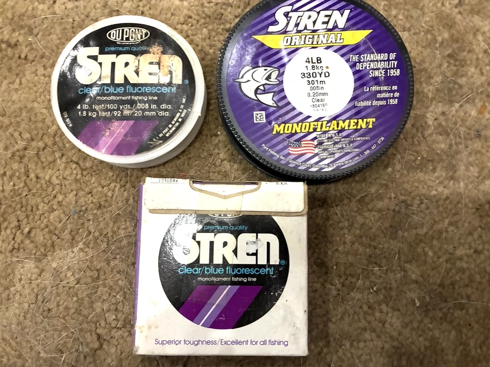 Three Stren Original Monofilament Fishing Line , 4lb (2), 1 mini, fluorescent - Image 1 of 4