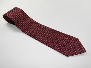 Men's JOS A BANK Silk NECKTIE Tie Made in ITALY CUBISM ART DECOR RED BLACK - Picture 1 of 2