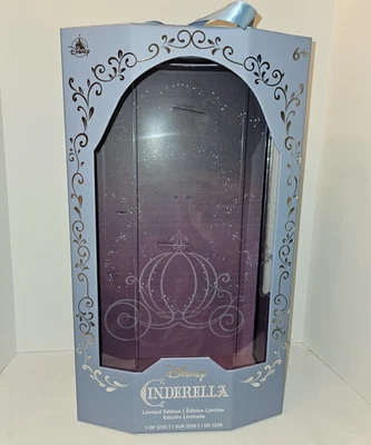 Cenicienta CAJA DE EXHIBICIÓN Y REMITENTE Princesa Disney LE 17" Muñeca 75 Aniversario Foto 1 de 3
