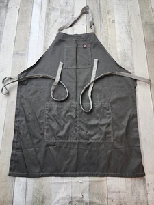 Wendys Employee Uniform Bib Apron Barco Slate Gray One Size - Picture 1 of 8