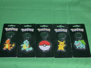Pokemon Bioworld Schlüsselanhänger 5 Stück - 2017 - Pikachu, Squirtle, Bulba, Charmander - Bild 1 von 3