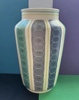 Vintage Retro c1955 Poole Pottery "PLT" Freeform Vase 595 Gwen Haskins 💜🩵🖤🩶 - Image 1 of 4