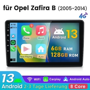 Radio de coche Android DAB+ CarPlay GPS NAV 6+128 GB para Opel Astra H Zafira B 2005-14 - Imagen 1 de 12