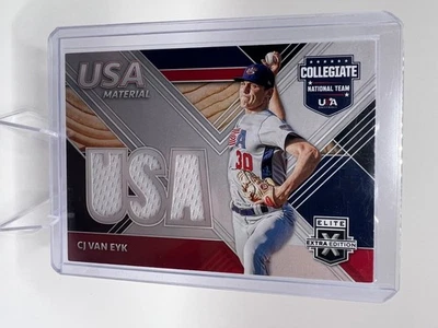 2020 Panini Elite Extra Edition USA Material CJ Van Eyk Patch USAM-CE - Image 1 of 4