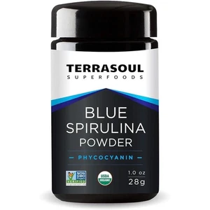 Spirulina blu biologica in polvere (in barattolo di vetro di ferro), ficocianina, 1 oncia (28 g) - Foto 1 di 12