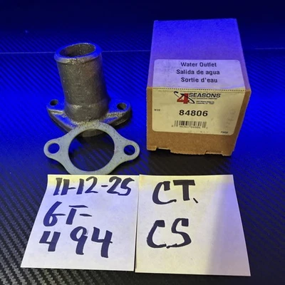 (1) 84806 4 Seasons Engine Coolant Water Outlet, Genuine 4 Season Product - Image 1 of 4