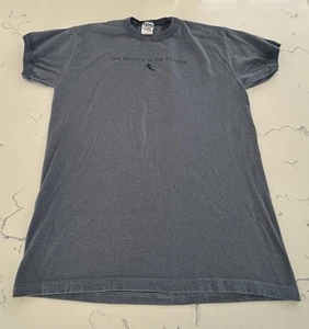 Vintage Y2K Ski Colorado-Proof Is In The Powder-Blue Ringer T-Shirt Men’s Med - Bild 1 von 5