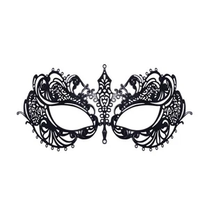 Bristol Novelty EM138 Filigree Blooming Mask, Women, Black - Picture 1 of 1