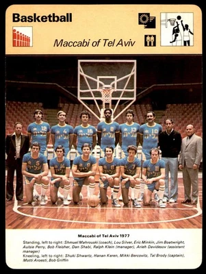 Sportscaster 1977 béisbol #39-10 Maccabi de Tel Aviv - baloncesto casi nuevo/como nuevo Foto 1 de 2