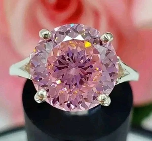 Precioso anillo portugués de diamantes rosas tratado certificado 10 quilates raro. Great Sparkle  - Imagen 1 de 7
