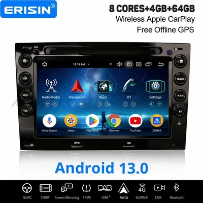 64GB Android 13 DAB+ Autoradio Renault Megane Ⅱ Navi DSP CarPlay DVD Wifi 8-Kern - Bild 1 von 4