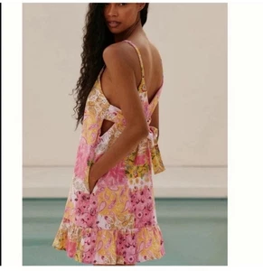 Anthropologie Peixoto Blake geblümtes Paisley-Minikleid Größe Medium  - Bild 1 von 9