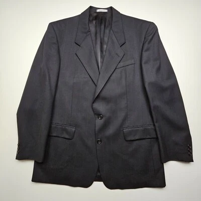 Abrigo deportivo Yves Saint Laurent para hombre 46R negro lana gris pequeño alfiler blazer a rayas Foto 1 de 4