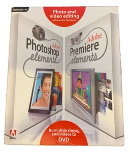 Adobe Photoshop Elements 3.0 + Premier Elements for PC Retail Version Boxed - Picture 1 of 3
