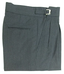 Herren Hickory gestreifte Ausschnitthose leichte Woll-Smokinghose - Bild 1 von 2