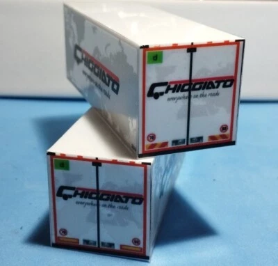 2 Casse Box 7,45 Base Herpa 1/87 Chiggiato Trasporti Exclusivo scala 1/87  - Immagine 1 di 4