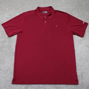 Callaway Opti-Dri Polo Shirt Adult 2XL XL Red Short Sleeve Golf Pullover Stretch - Picture 1 of 11