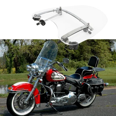 Parabrisas de motocicleta 18"x16" para Harley Davidson Touring Honda Suzuki Yamaha Foto 1 de 4