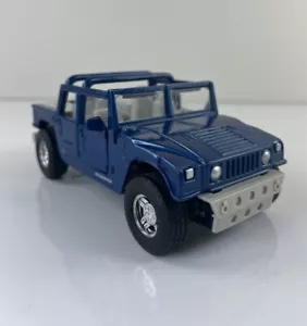 Vintage 1995 New Ray Diecast 1/32 Scale Blue Hummer H2 Convertible 4X4 Toy Truck - Picture 1 of 23
