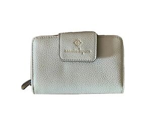 Nanette Lapour Lucie Solid Color Faux Leather Ivory Wallet Pre-Owned