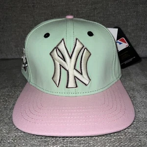 New York Yankees Pro Standard Baseballmütze Kappe PINK & GRÜN Druckknopflasche EINHEITSGRÖSSE - Bild 1 von 10
