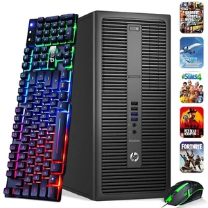 HP G2 MT Gaming Desktop PC Core i5 16GB 256GB SSD 2TB HD NVIDIA 1030 Wi-Fi Win11 - Picture 1 of 7