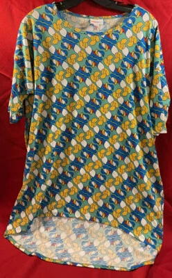 Camiseta clásica alta baja con estampado de pato Donald de LulaRoe Disney para mujer talla M Foto 1 de 4